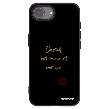 Picasee silikonowe czarne etui na Apple iPhone 16e - Cursed