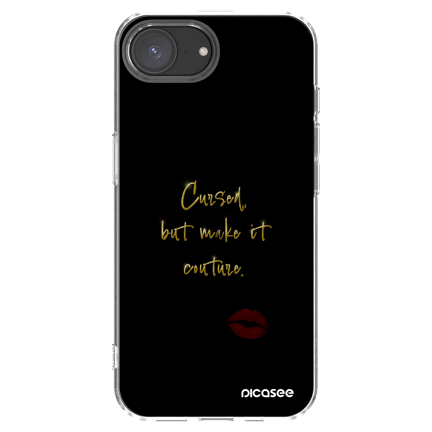 Picasee silikonowe przeźroczyste etui na Apple iPhone 16e - Cursed