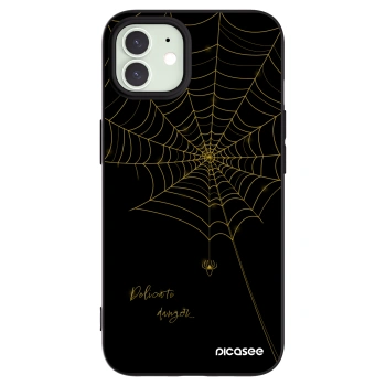 Picasee silikonowe czarne etui na Apple iPhone 12 - Delicate danger
