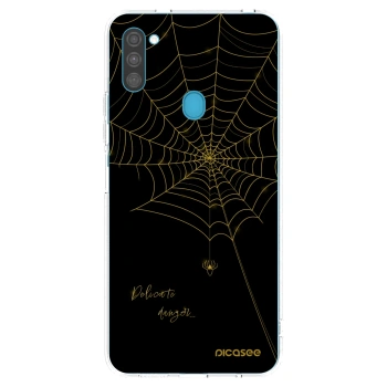 Picasee silikonowe przeźroczyste etui na Samsung Galaxy M11 - Delicate danger