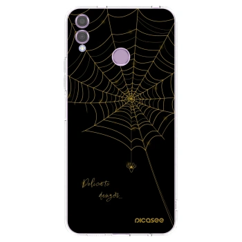 Picasee silikonowe przeźroczyste etui na Honor 8X - Delicate danger