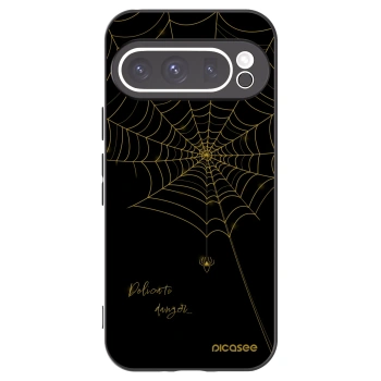 Picasee silikonowe czarne etui na Google Pixel 9 Pro XL - Delicate danger