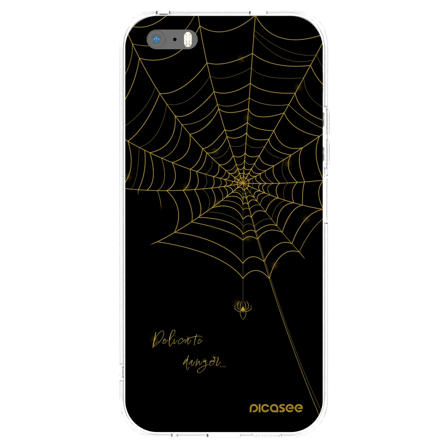 Picasee silikonowe przeźroczyste etui na Apple iPhone 5/5S/SE - Delicate danger