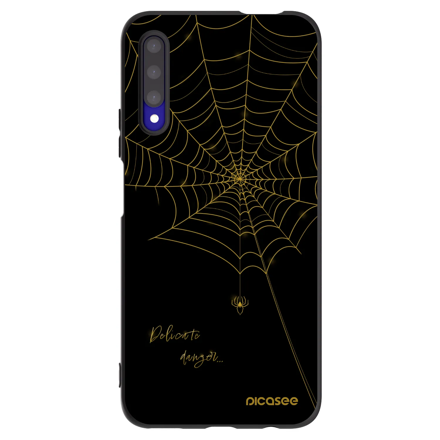 Picasee silikonowe czarne etui na Honor 9X Pro - Delicate danger