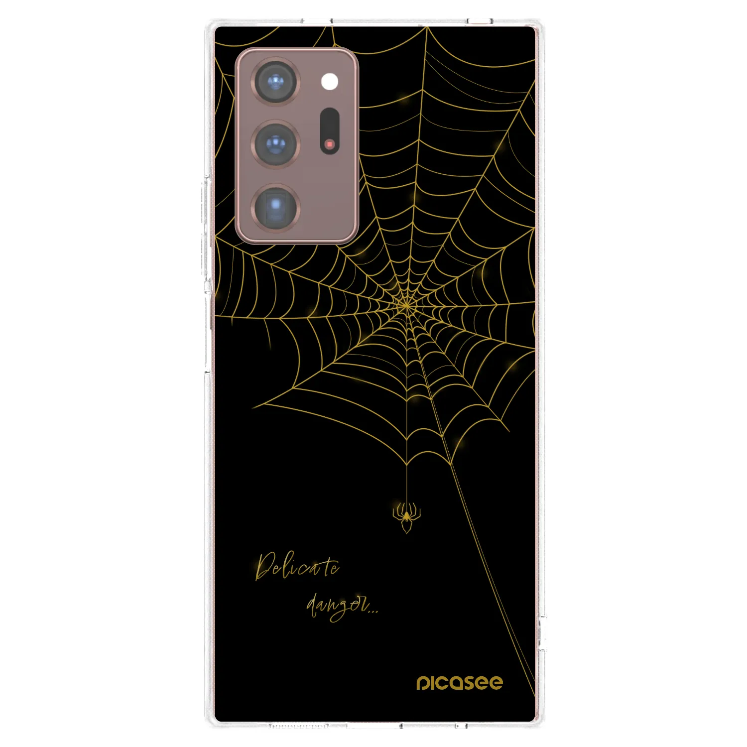 Picasee silikonowe przeźroczyste etui na Samsung Galaxy Note 20 Ultra - Delicate danger