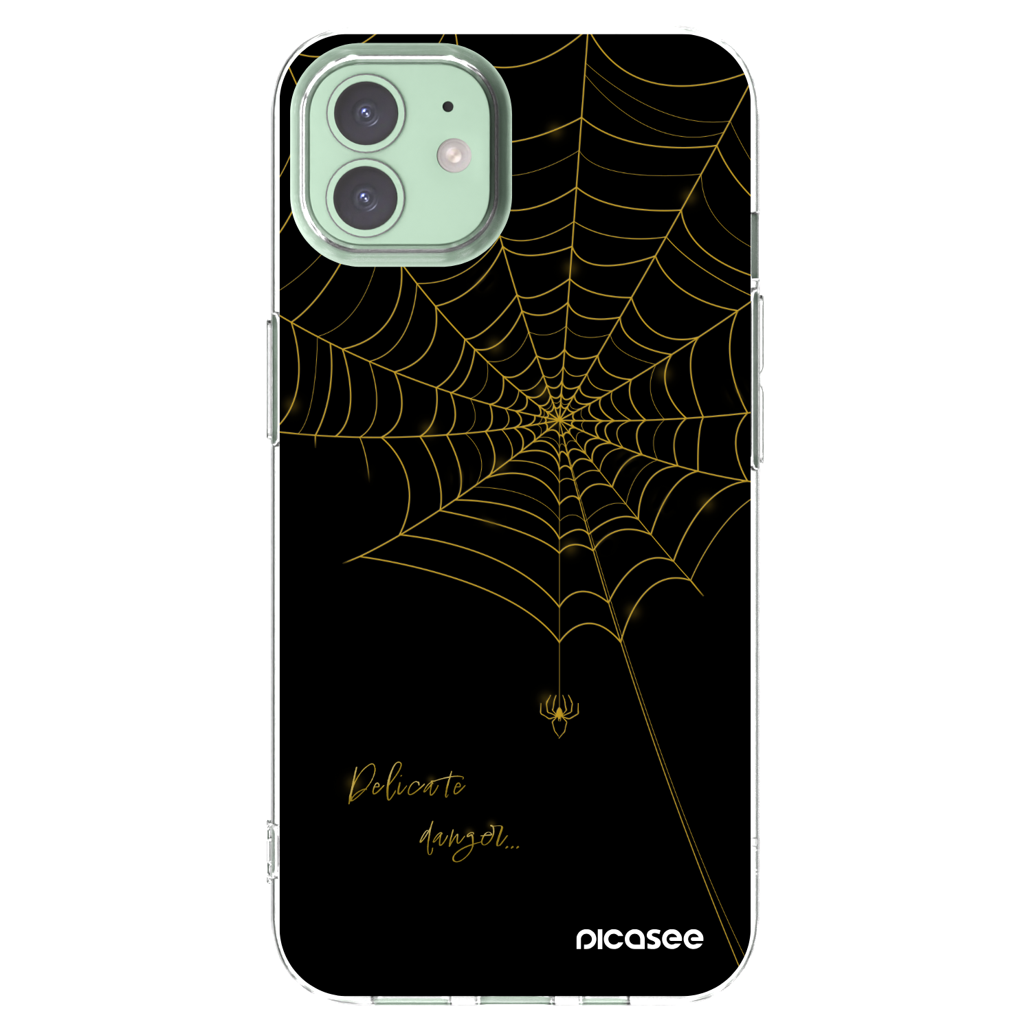 Picasee silikonowe przeźroczyste etui na Apple iPhone 12 - Delicate danger