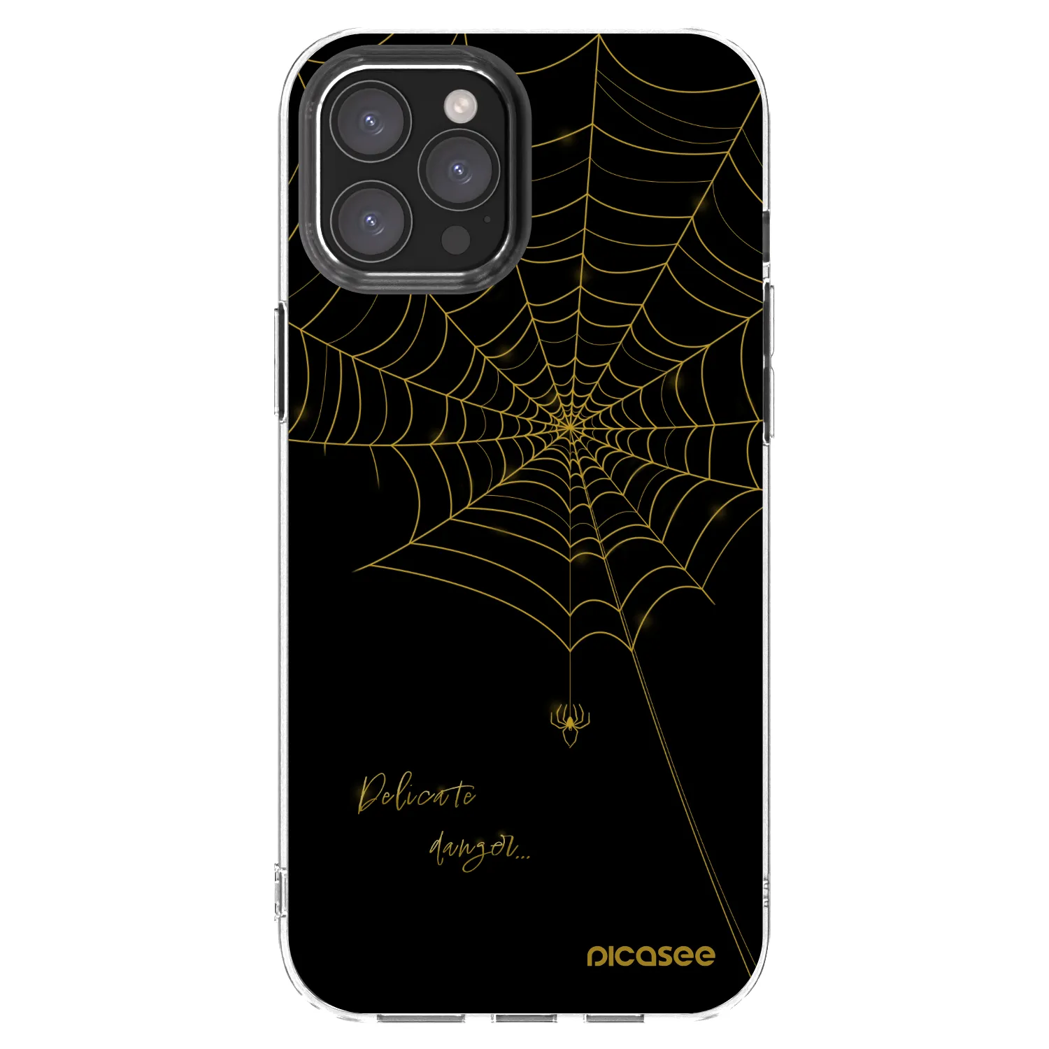 Picasee silikonowe przeźroczyste etui na Apple iPhone 12 Pro Max - Delicate danger