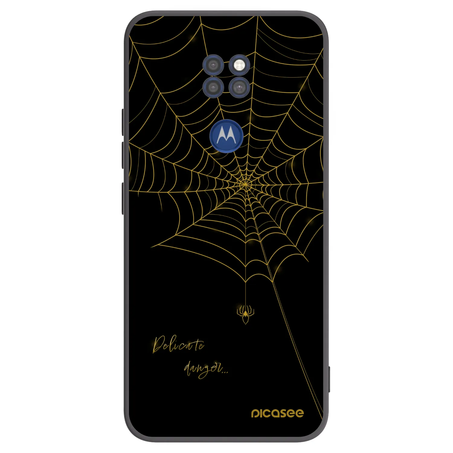 Picasee silikonowe czarne etui na Motorola Moto G9 Play - Delicate danger