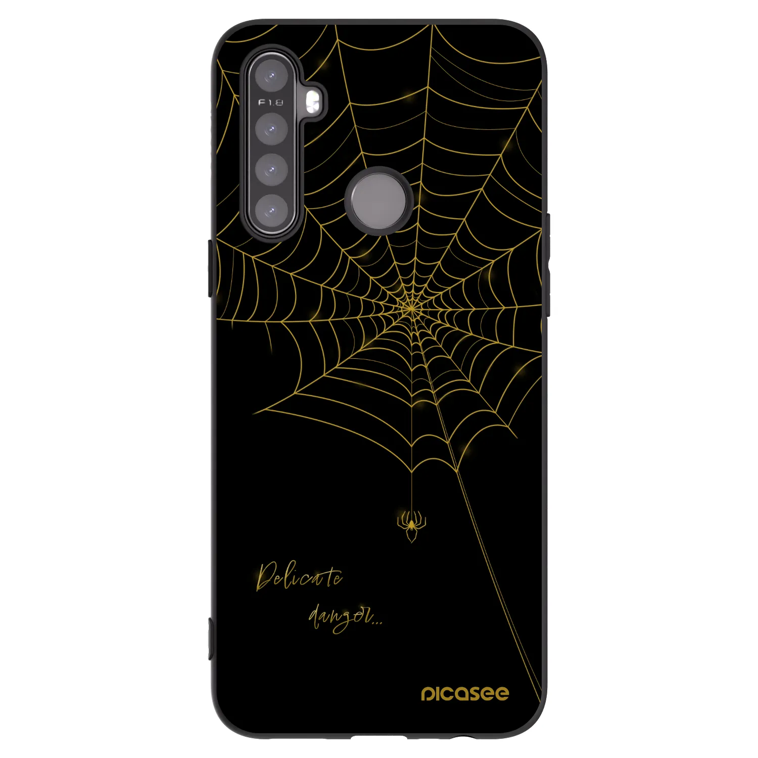 Picasee silikonowe czarne etui na Realme 5 - Delicate danger