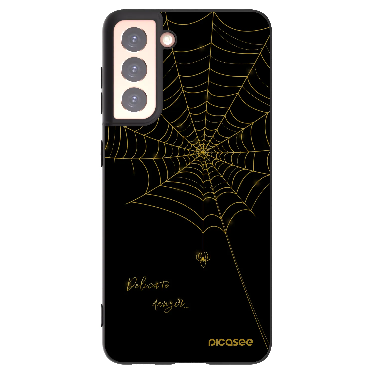 Picasee silikonowe czarne etui na Samsung Galaxy S21 5G G991B - Delicate danger