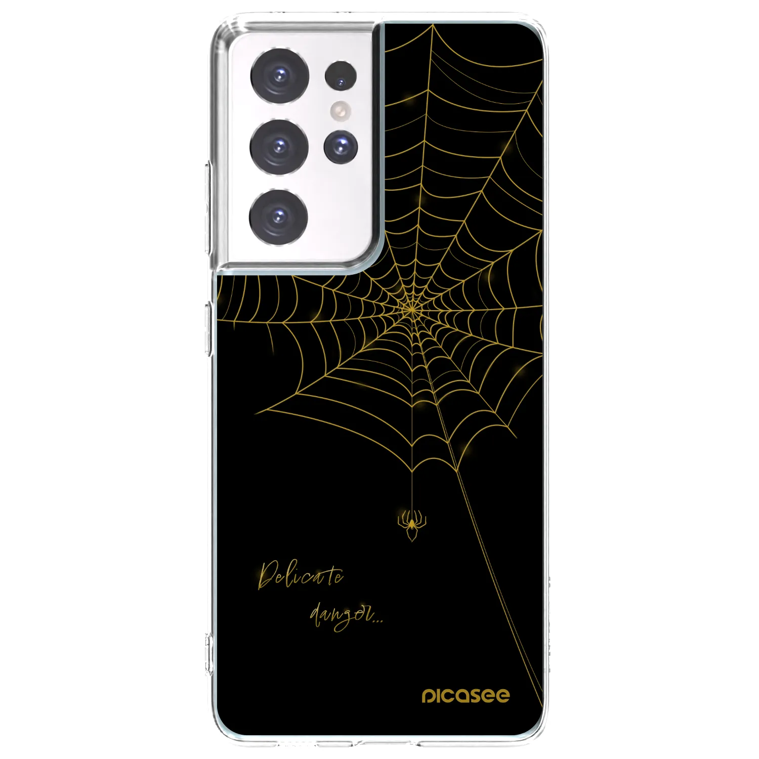 Picasee silikonowe przeźroczyste etui na Samsung Galaxy S21 Ultra 5G G998B - Delicate danger