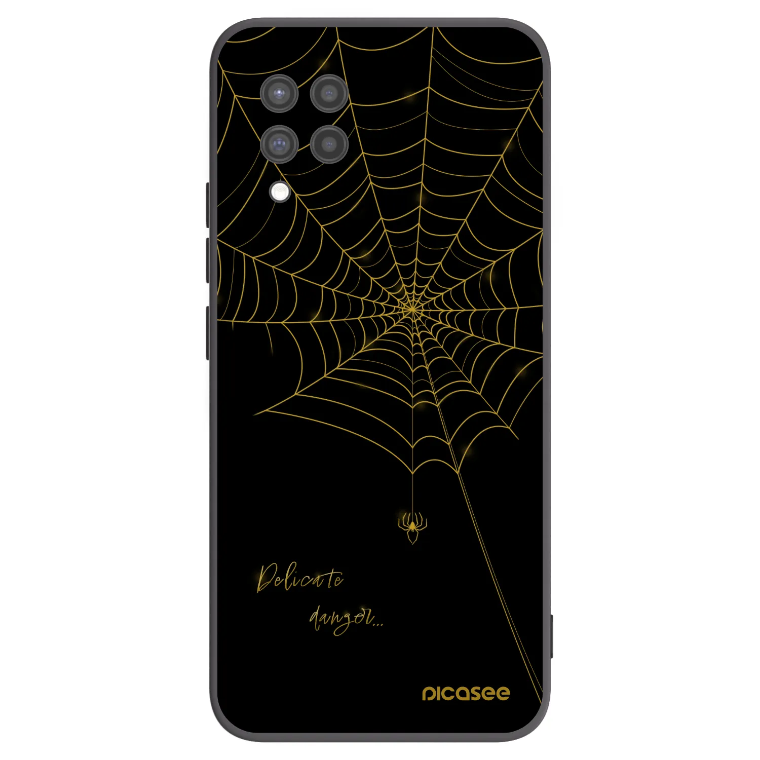 Picasee silikonowe czarne etui na Samsung Galaxy A42 A426B - Delicate danger