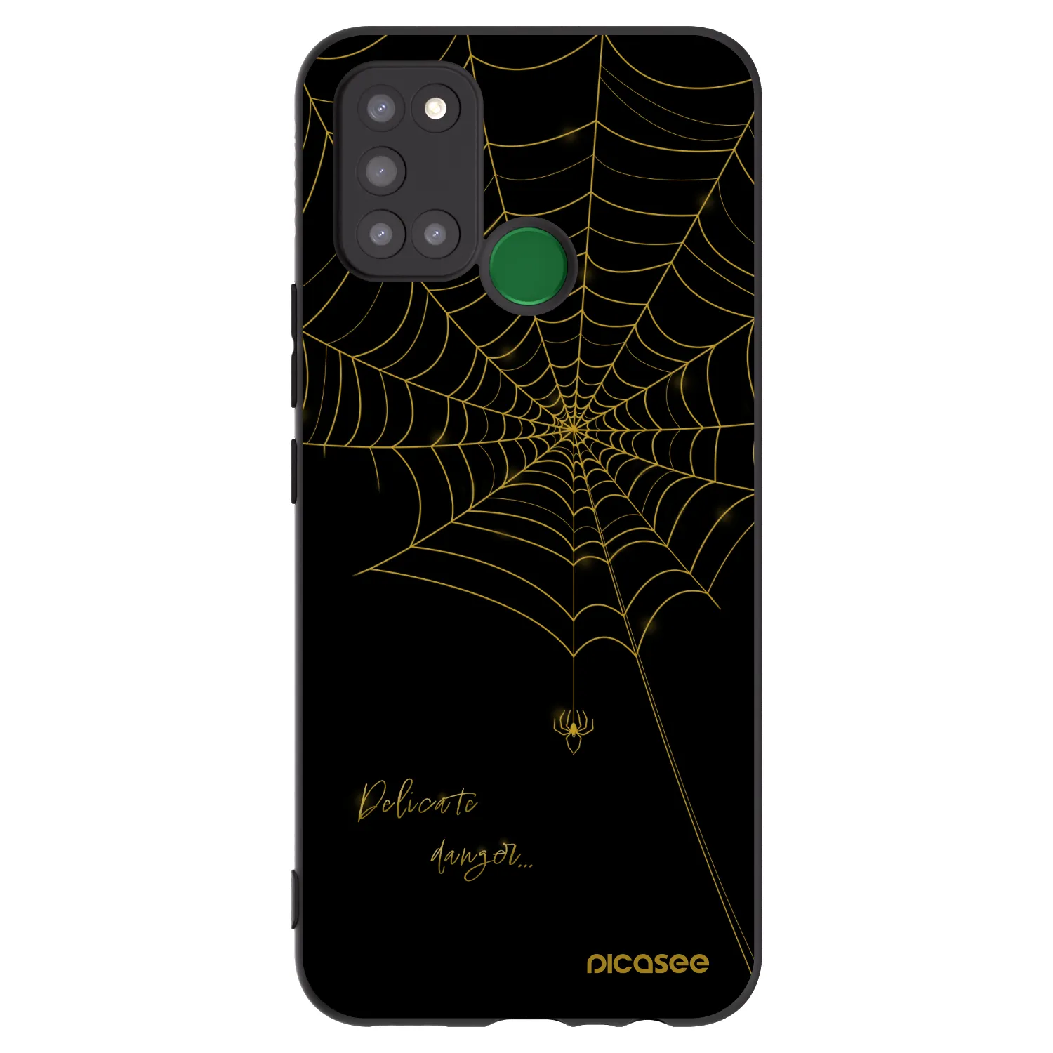 Picasee silikonowe czarne etui na Realme 7i - Delicate danger