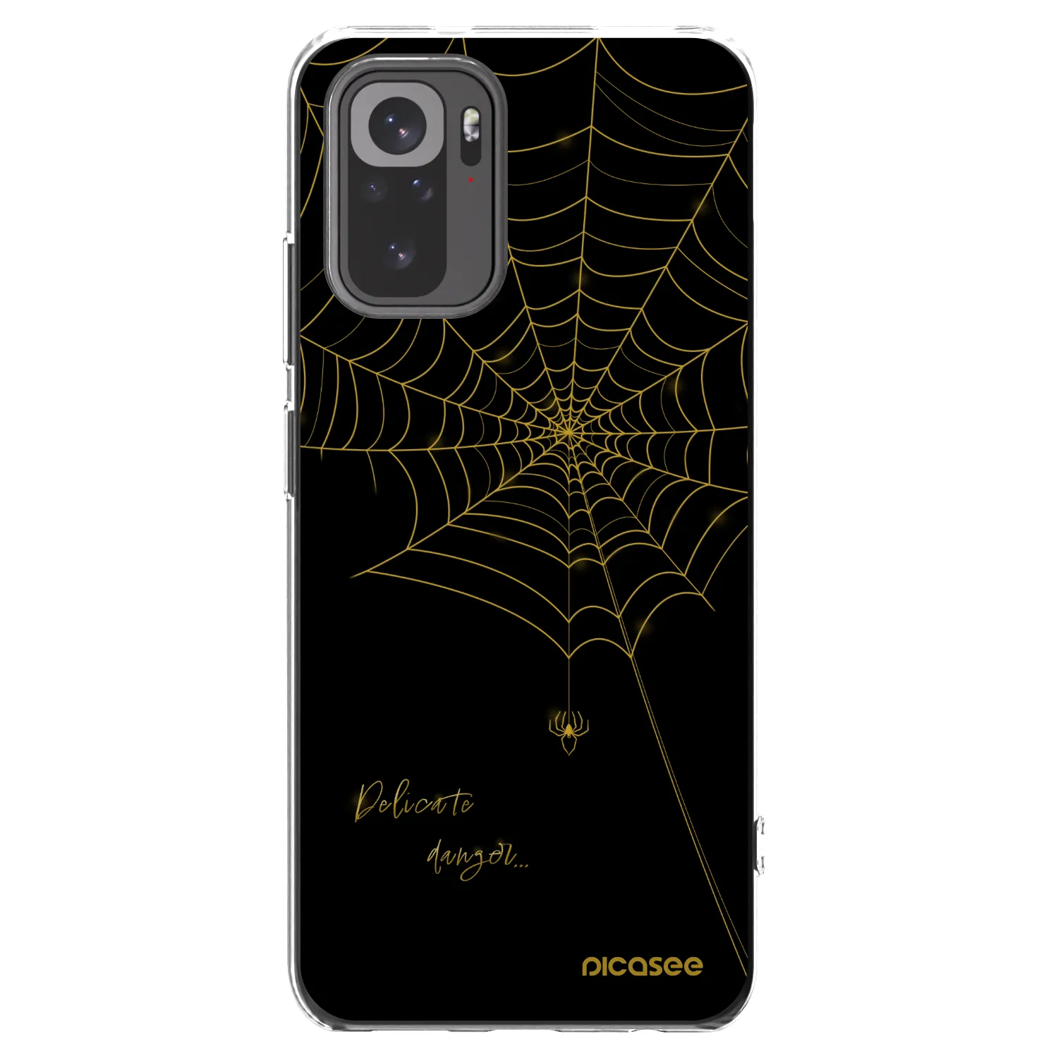 Picasee silikonowe przeźroczyste etui na Xiaomi Redmi Note 10S - Delicate danger