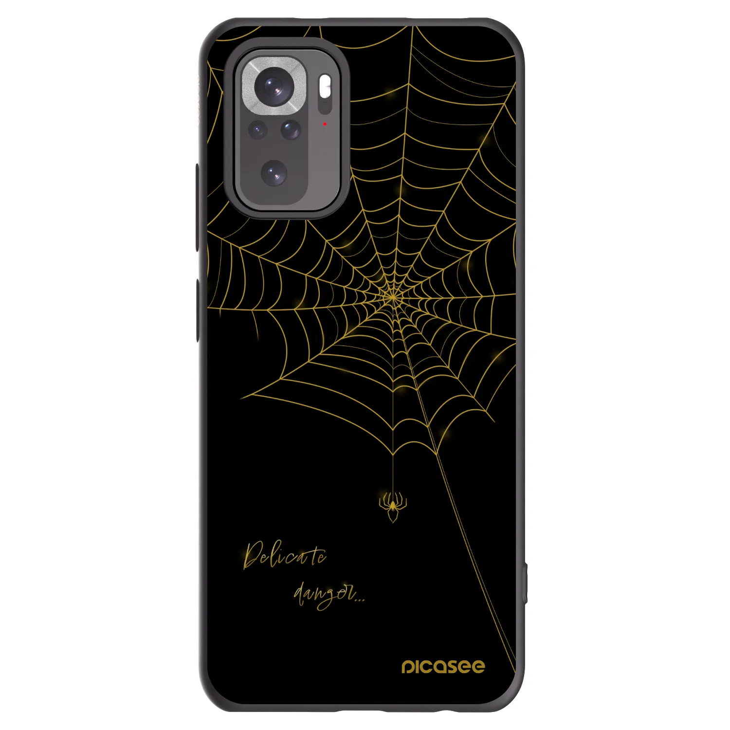 Picasee silikonowe czarne etui na Xiaomi Redmi Note 10S - Delicate danger