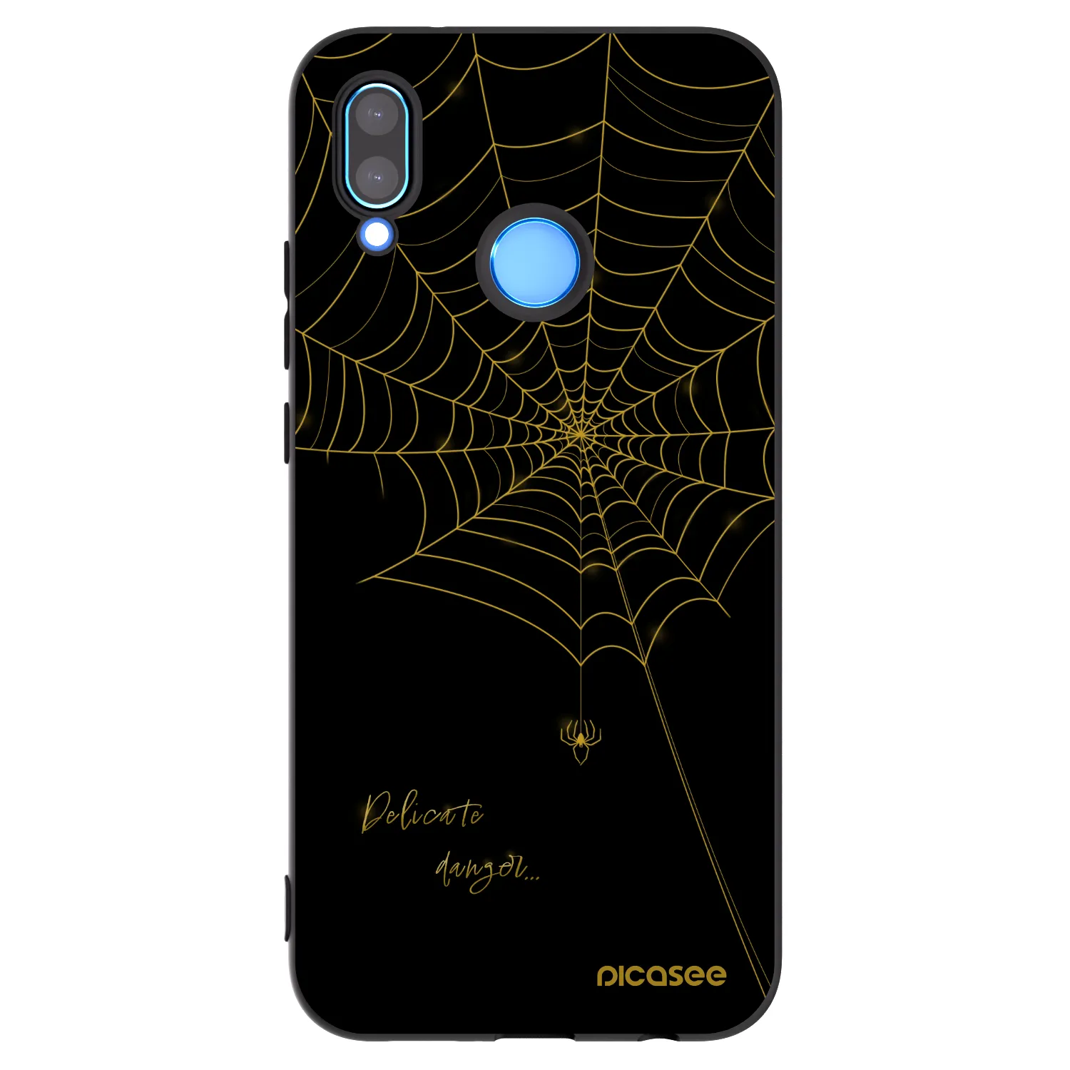 Picasee silikonowe czarne etui na Huawei P20 Lite - Delicate danger