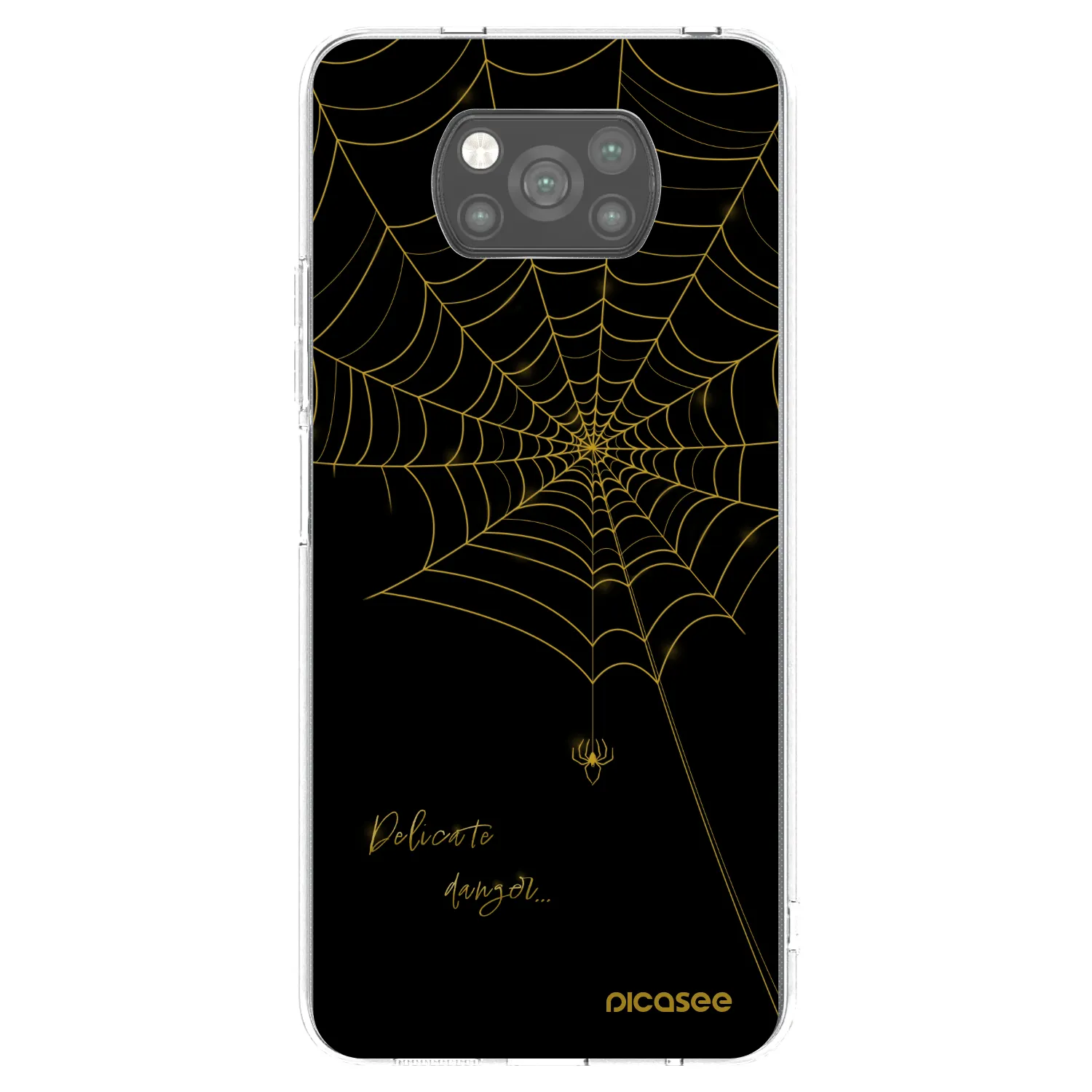 Picasee silikonowe czarne etui na Xiaomi Poco X3 Pro - Delicate danger