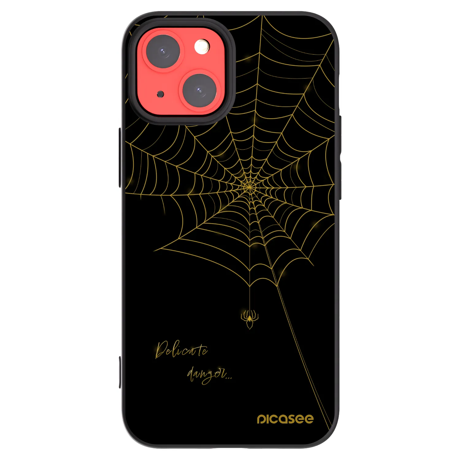 Picasee silikonowe czarne etui na Apple iPhone 13 mini - Delicate danger