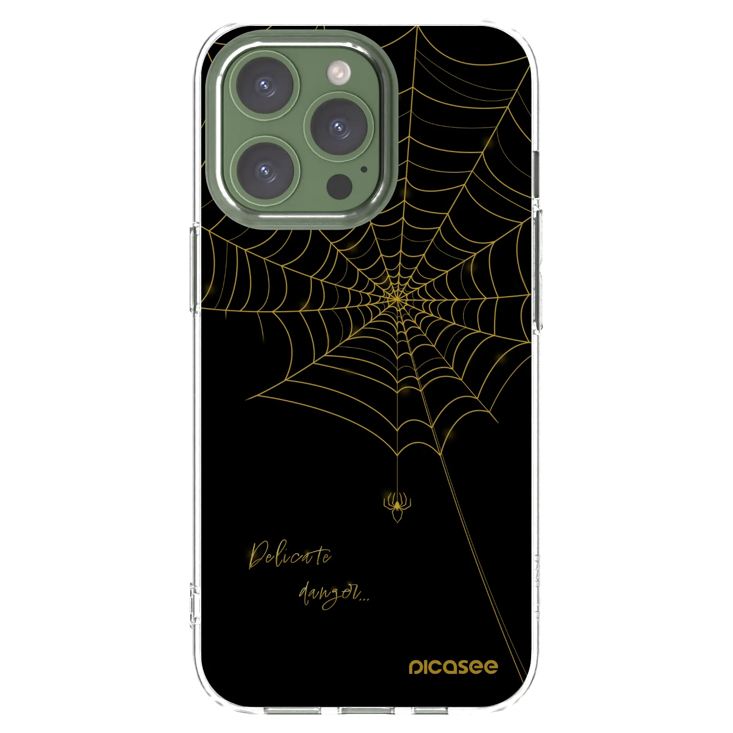 Picasee silikonowe przeźroczyste etui na Apple iPhone 13 Pro - Delicate danger