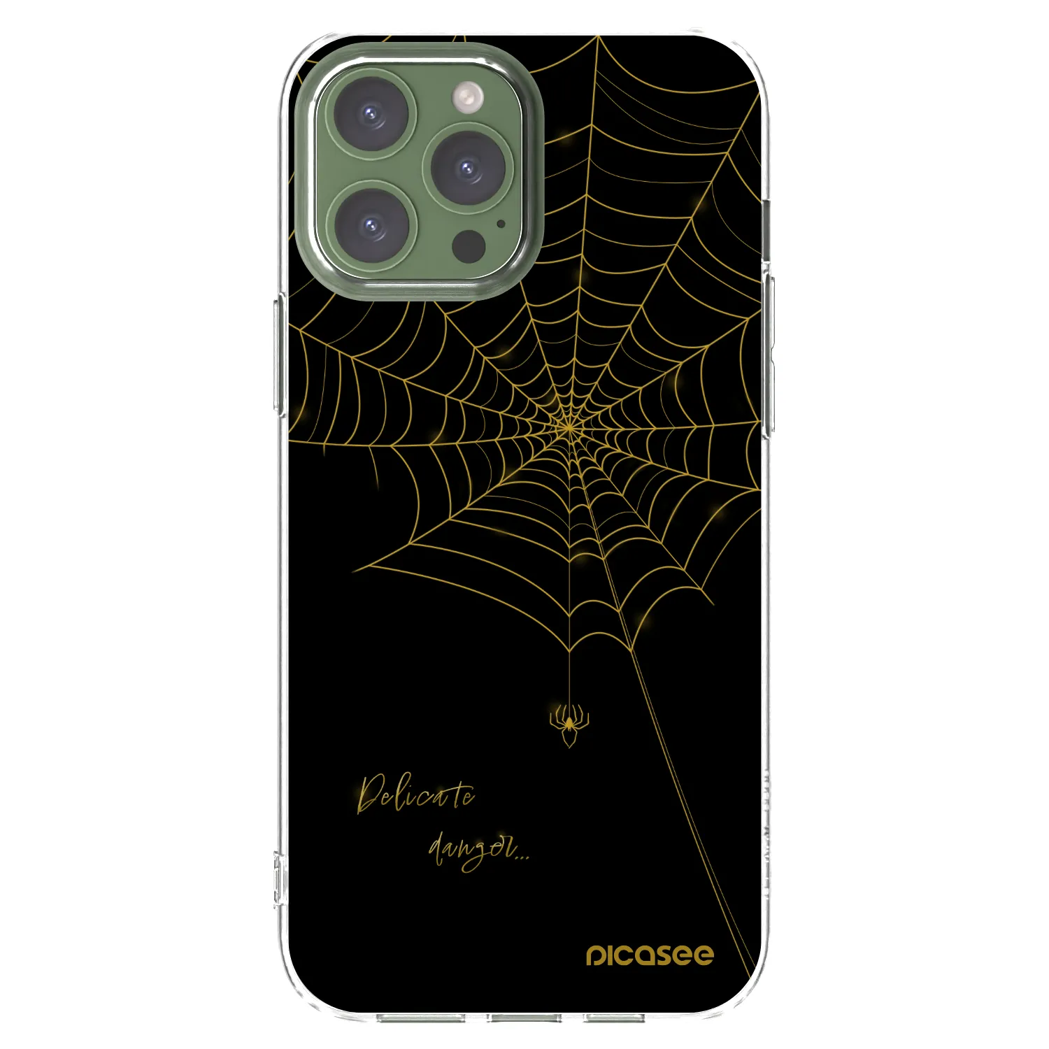 Picasee silikonowe przeźroczyste etui na Apple iPhone 13 Pro Max - Delicate danger