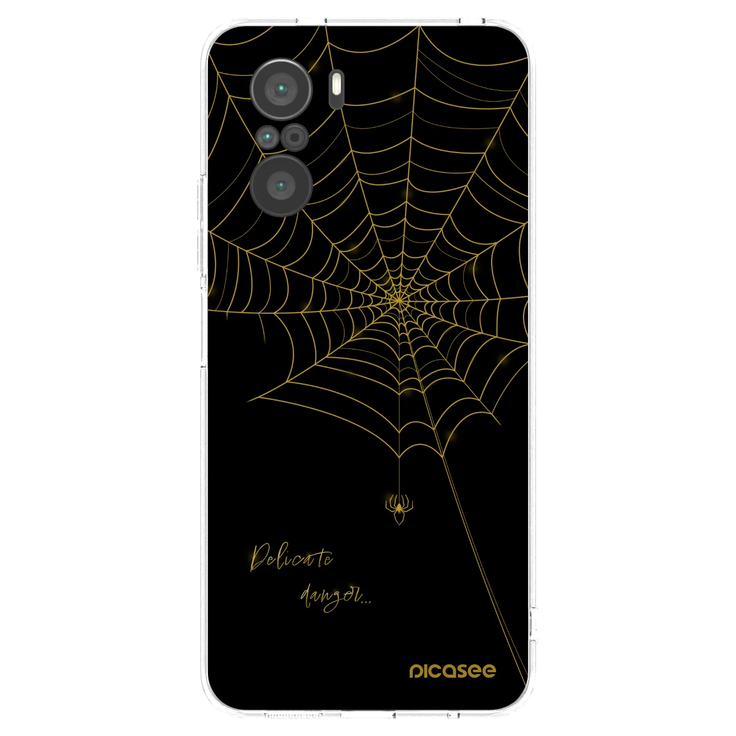 Picasee silikonowe przeźroczyste etui na Xiaomi Poco F3 - Delicate danger