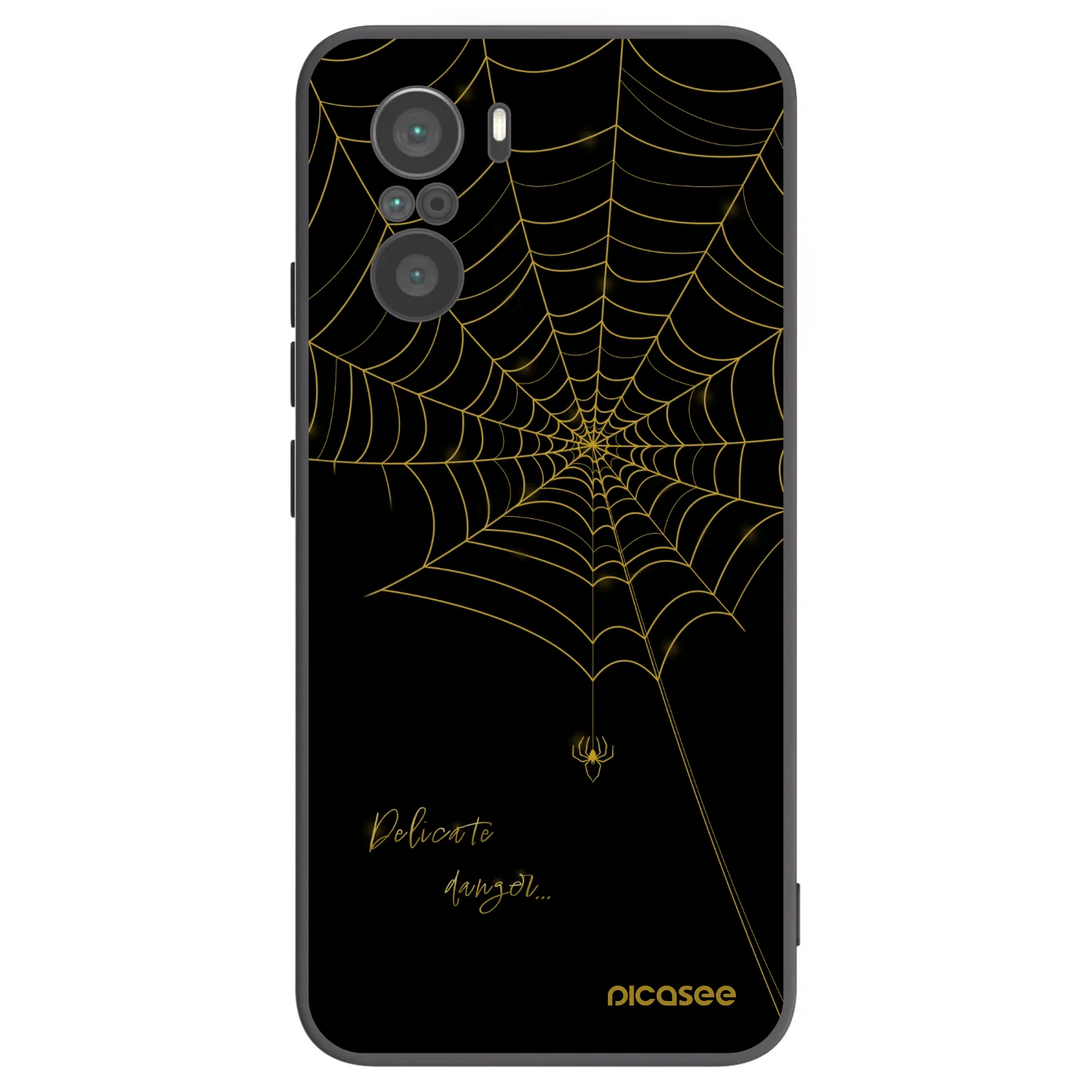 Picasee silikonowe czarne etui na Xiaomi Poco F3 - Delicate danger