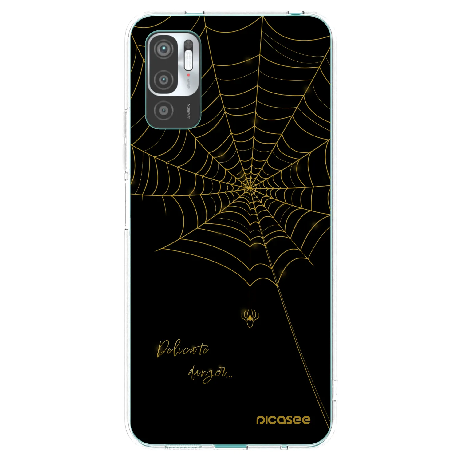 Picasee silikonowe przeźroczyste etui na Xiaomi Redmi Note 10 5G - Delicate danger