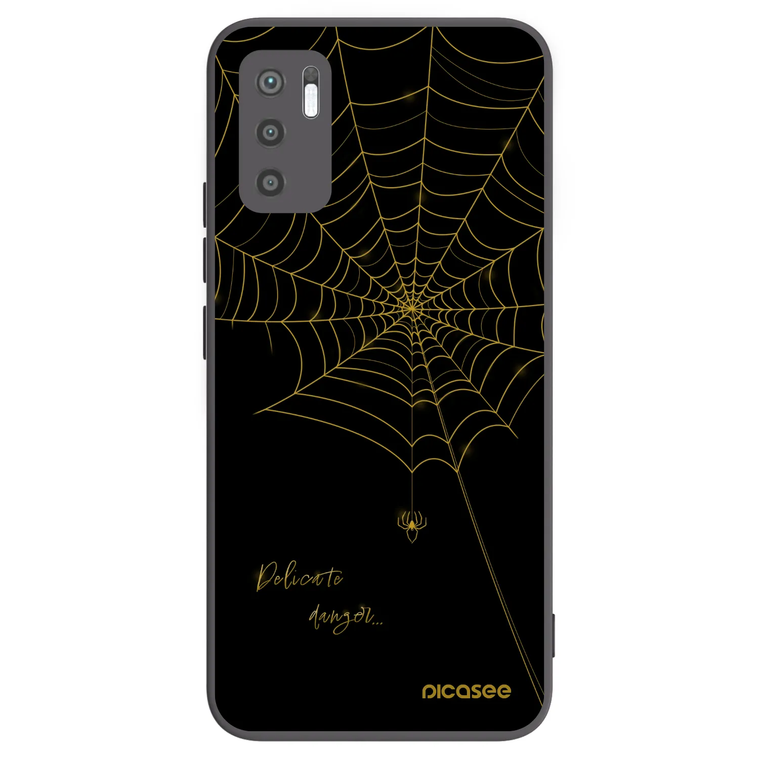 Picasee silikonowe czarne etui na Xiaomi Redmi Note 10 5G - Delicate danger