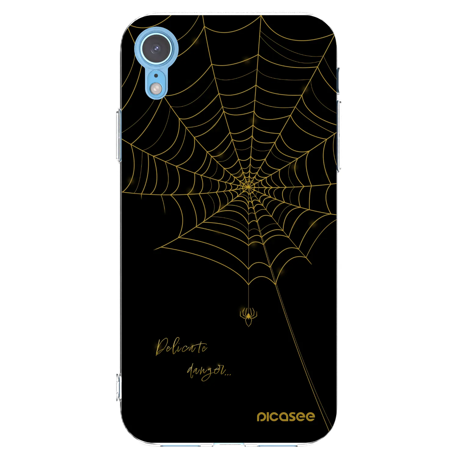 Picasee silikonowe przeźroczyste etui na Apple iPhone XR - Delicate danger