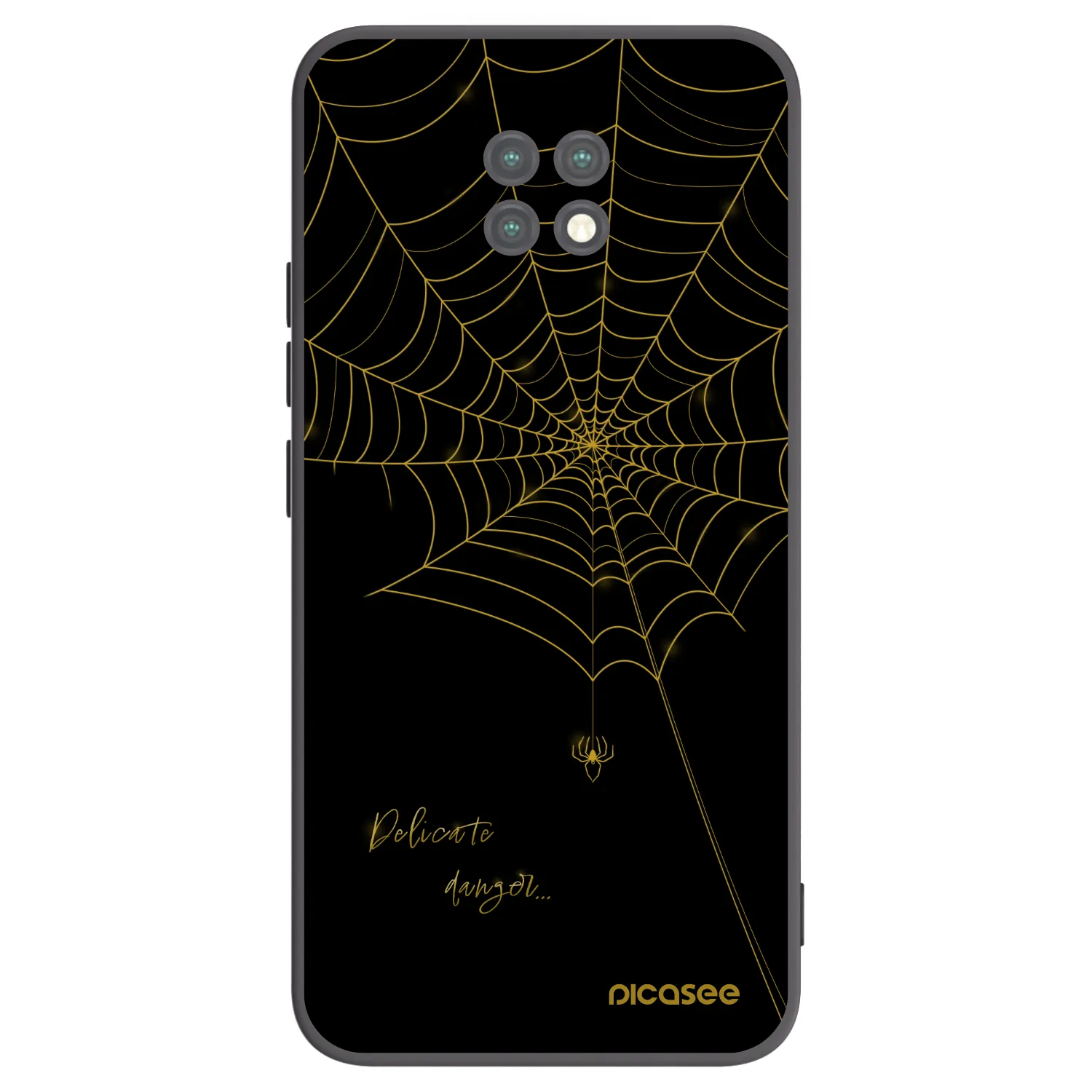 Picasee silikonowe czarne etui na Xiaomi Redmi Note 9T - Delicate danger