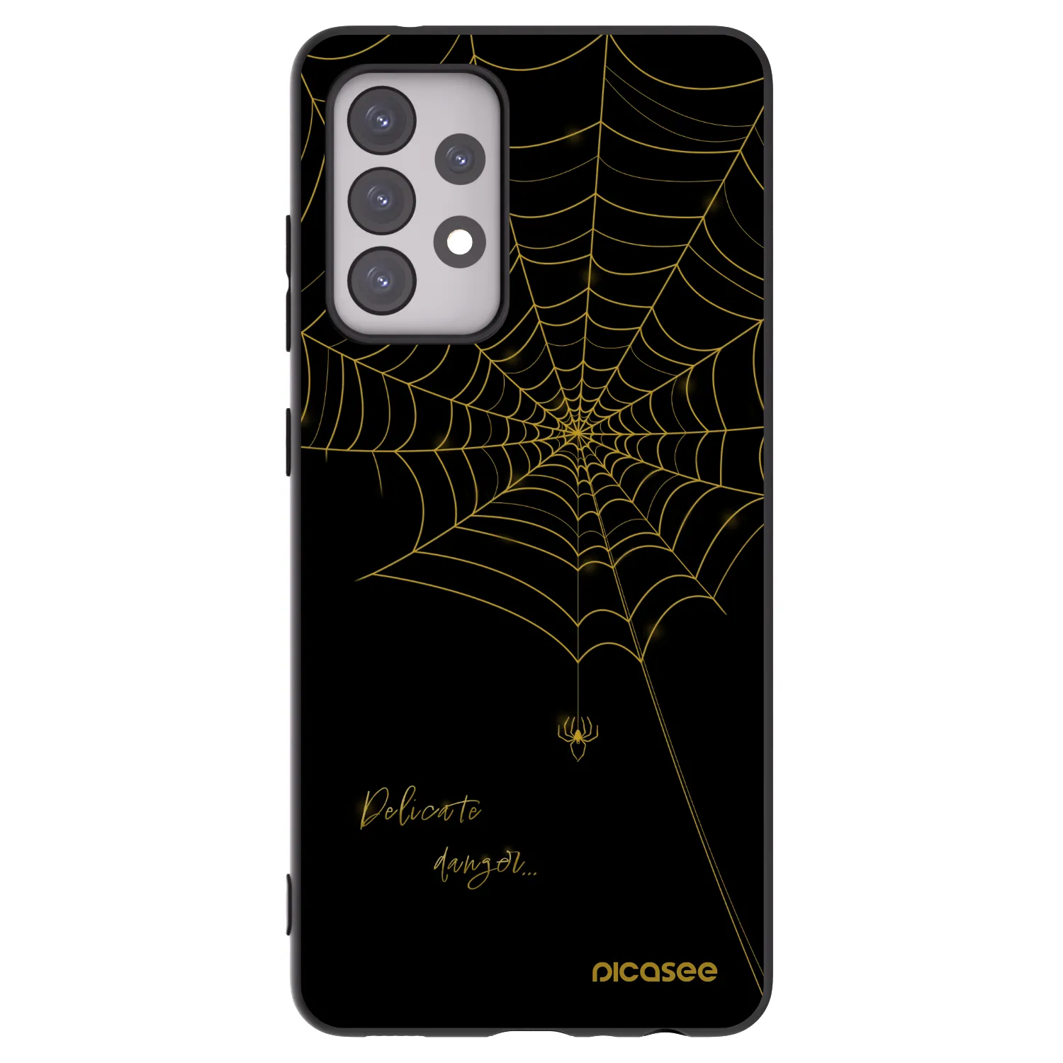 Picasee silikonowe czarne etui na Samsung Galaxy A52s 5G A528B - Delicate danger