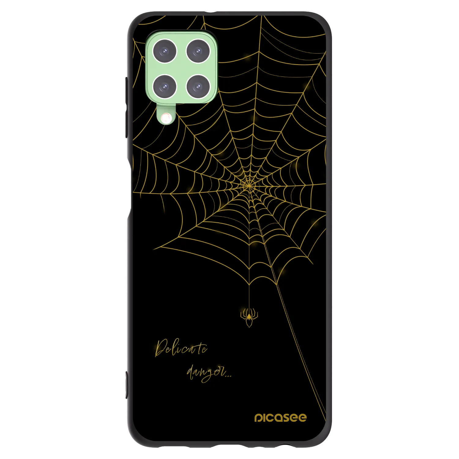 Picasee silikonowe czarne etui na Samsung Galaxy A22 A225F 4G - Delicate danger