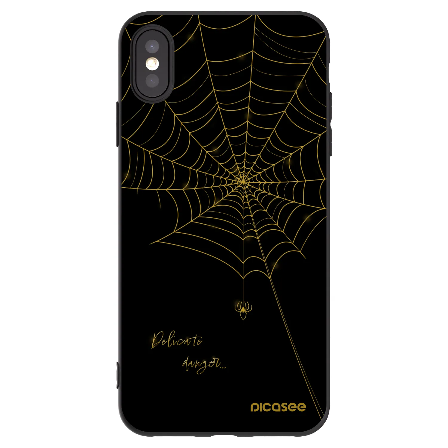 Picasee silikonowe czarne etui na Apple iPhone XS Max - Delicate danger