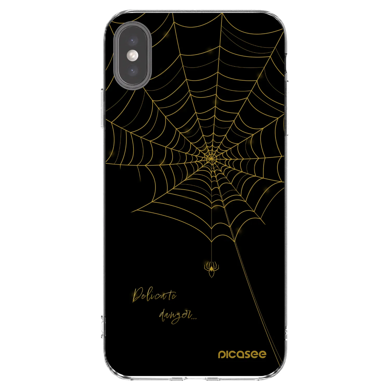 Picasee silikonowe przeźroczyste etui na Apple iPhone XS Max - Delicate danger
