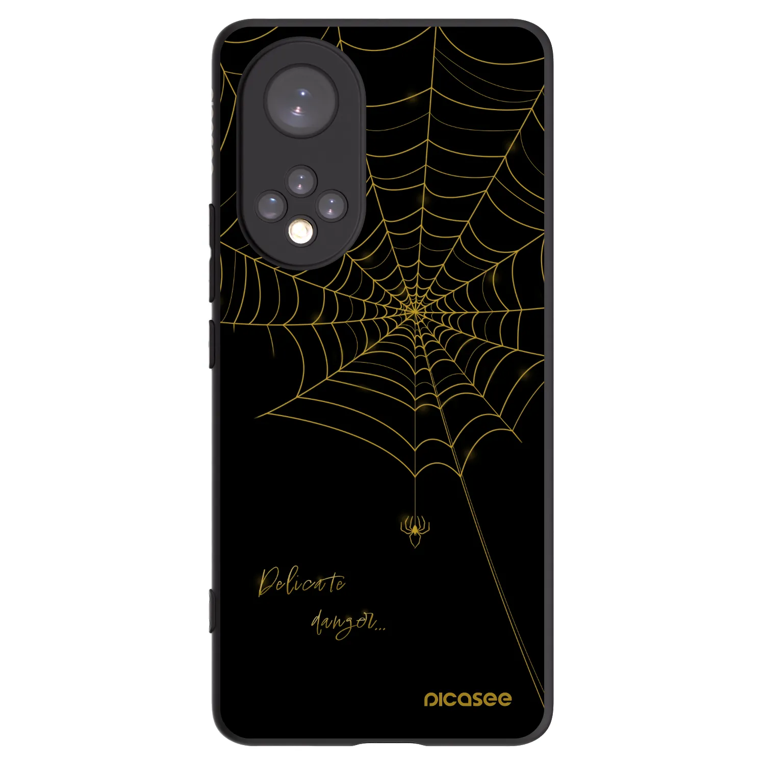 Picasee silikonowe czarne etui na Huawei Nova 9 - Delicate danger