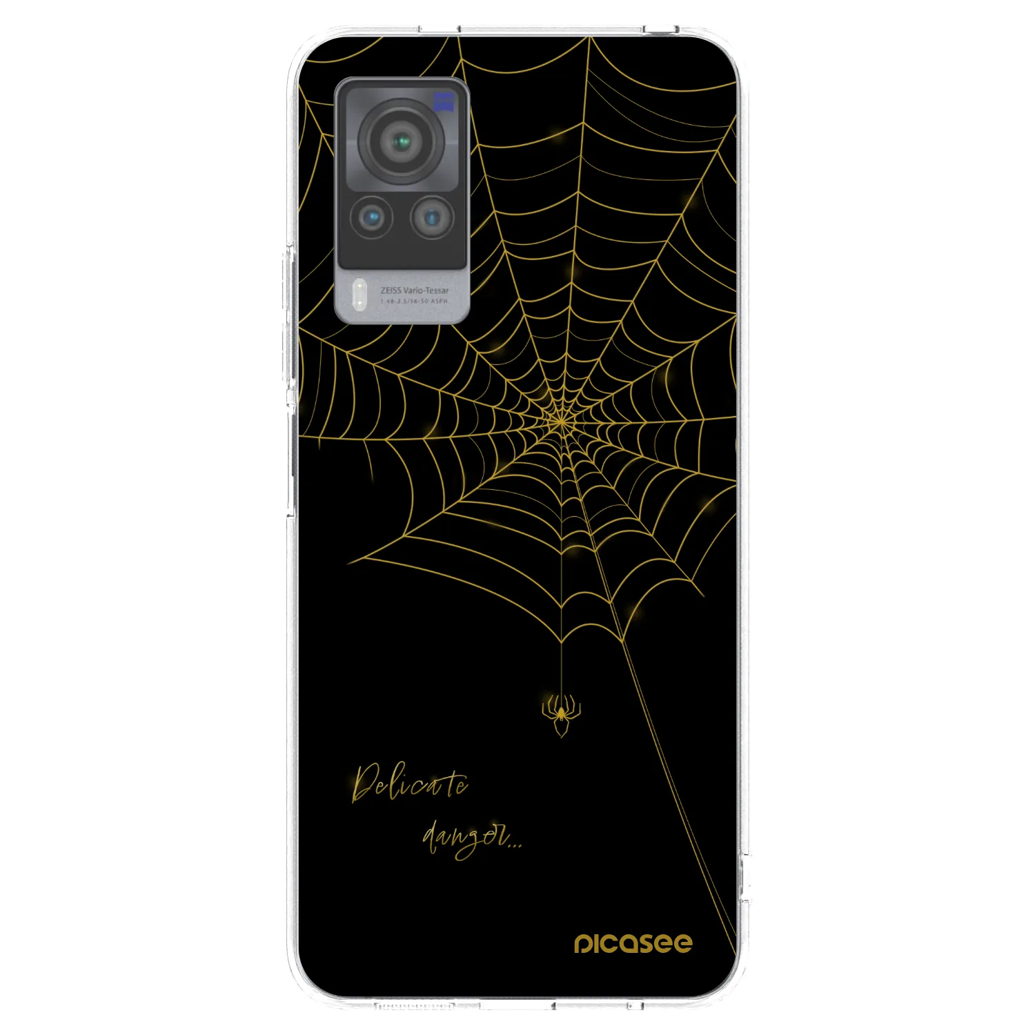 Picasee silikonowe przeźroczyste etui na Vivo X60 Pro 5G - Delicate danger