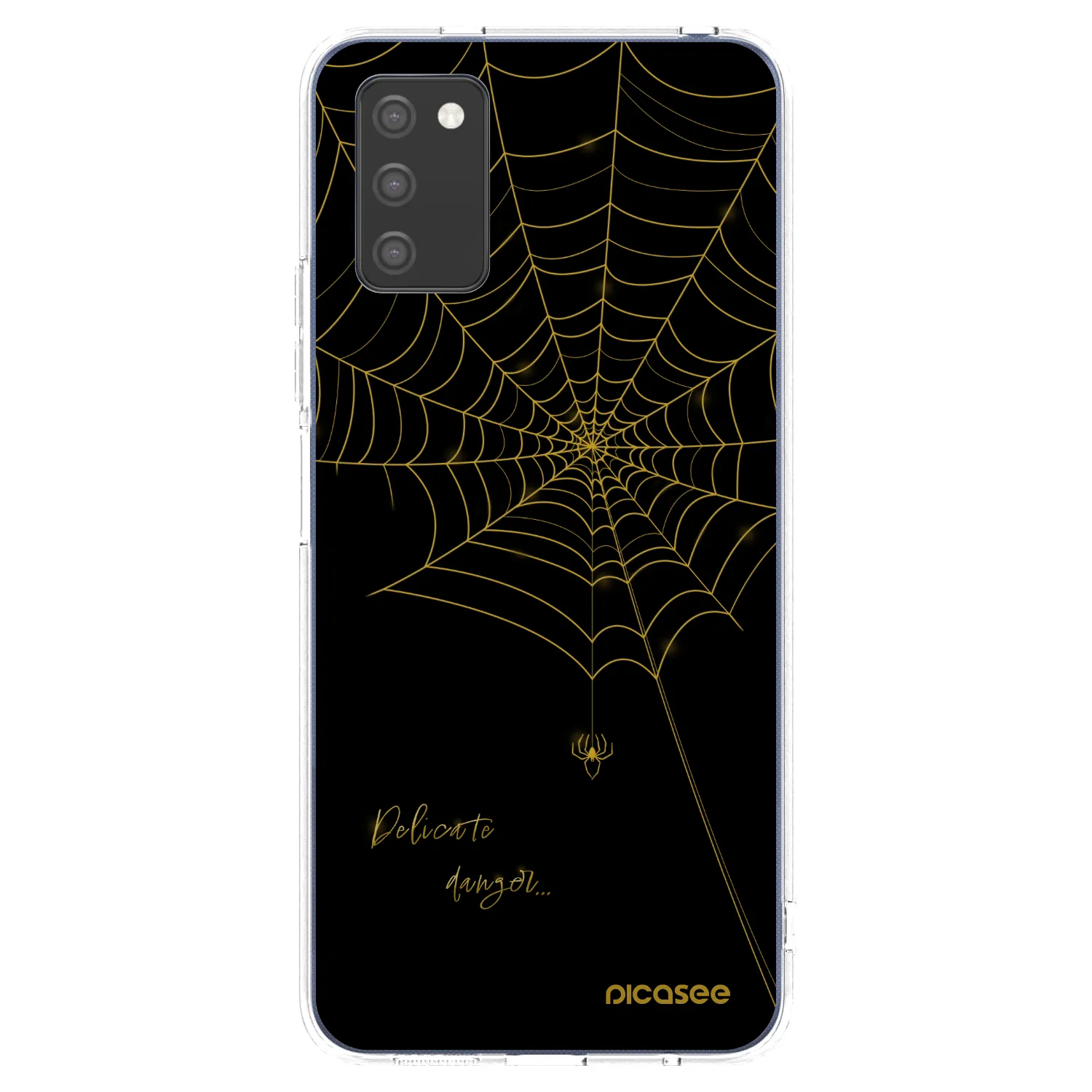 Picasee silikonowe przeźroczyste etui na Samsung Galaxy A03s A037G - Delicate danger