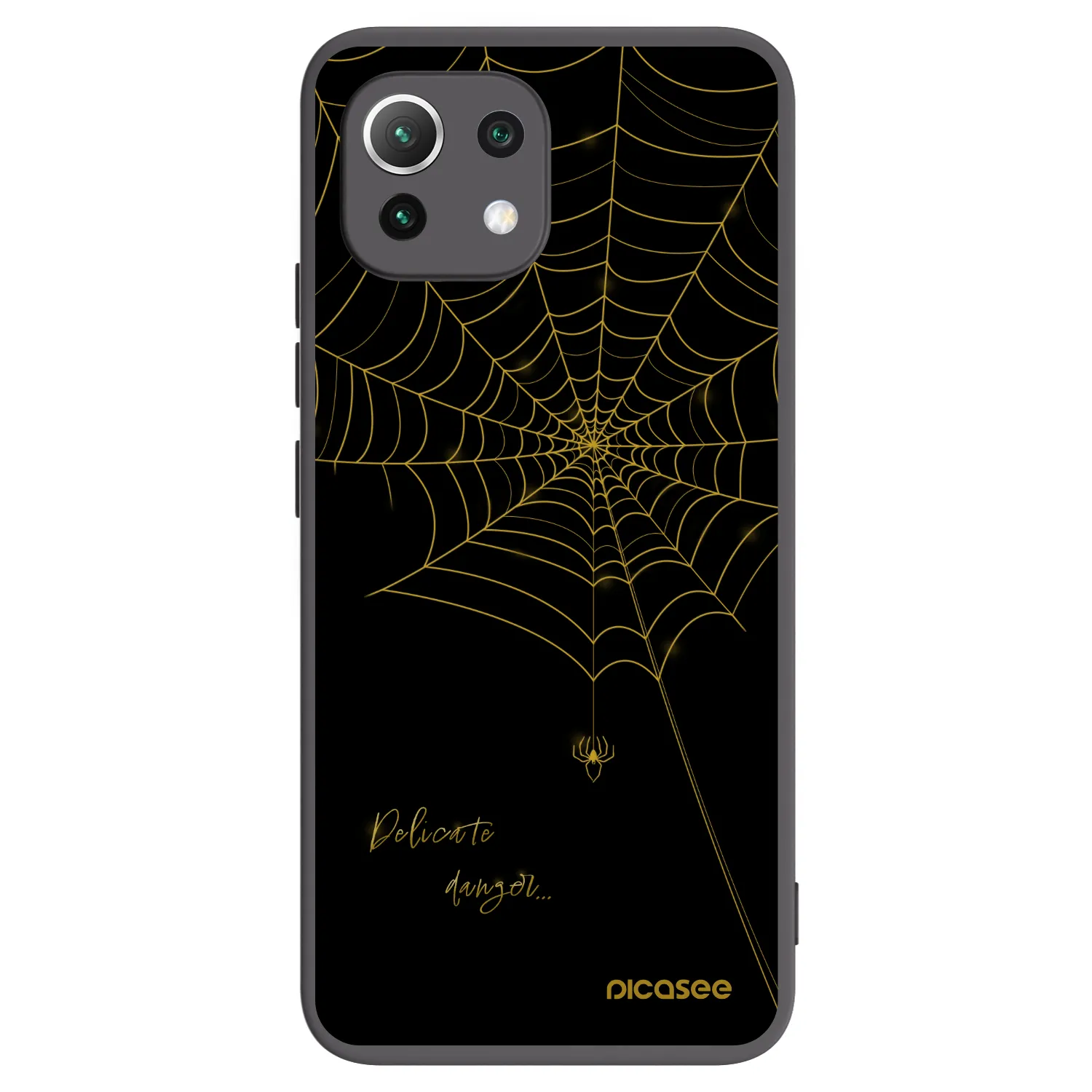 Picasee silikonowe czarne etui na Xiaomi 11 Lite 5G NE - Delicate danger