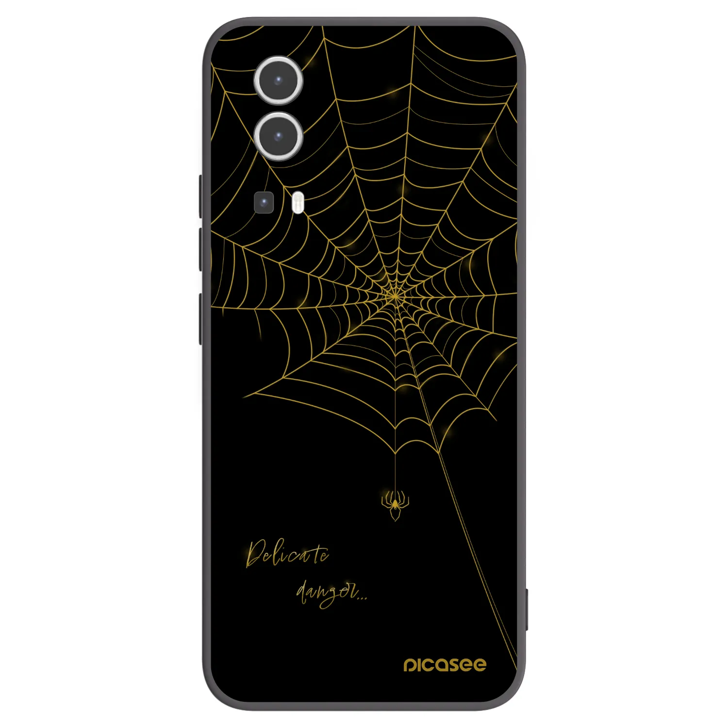 Picasee silikonowe czarne etui na Vivo Y72 5G - Delicate danger