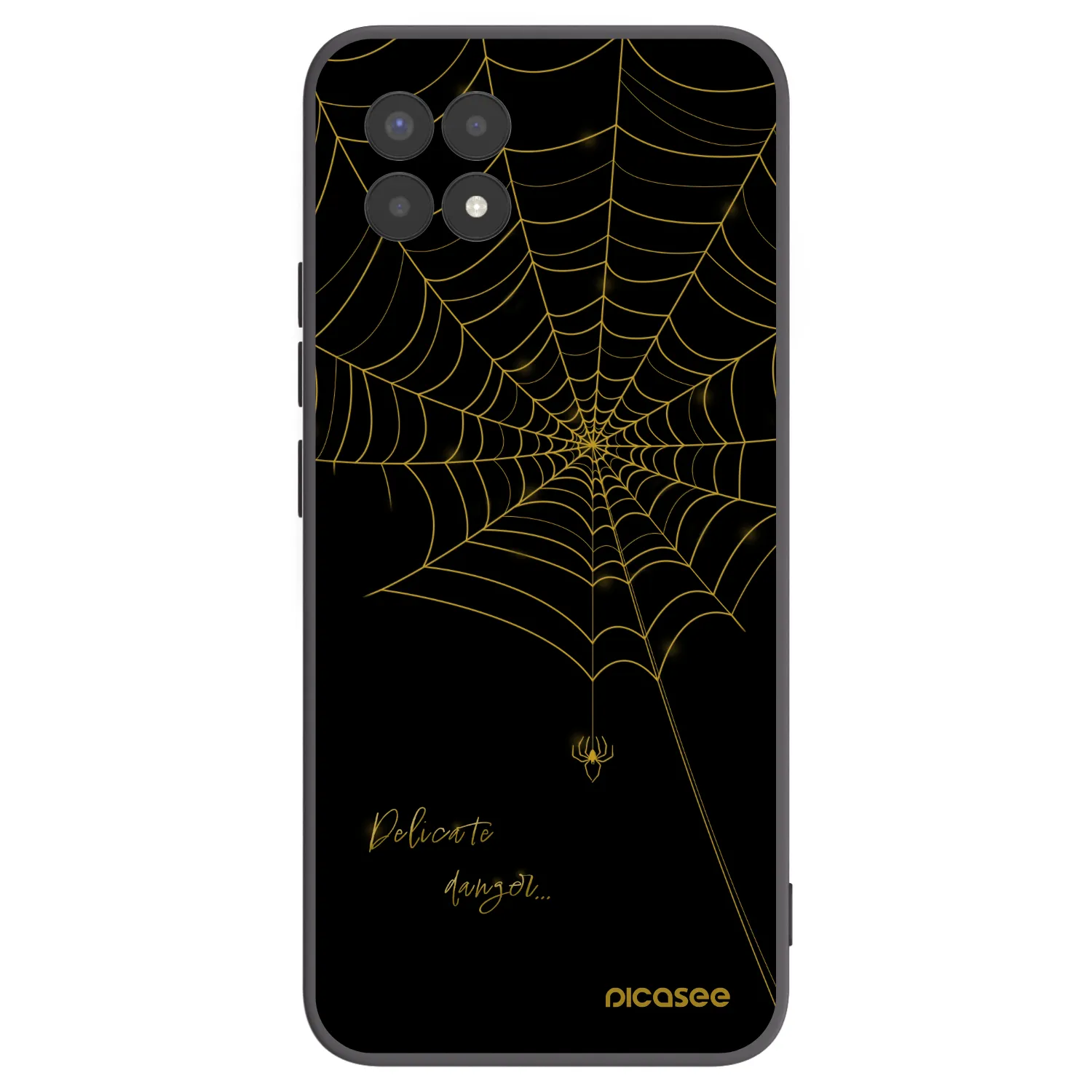 Picasee silikonowe czarne etui na Realme 8i - Delicate danger