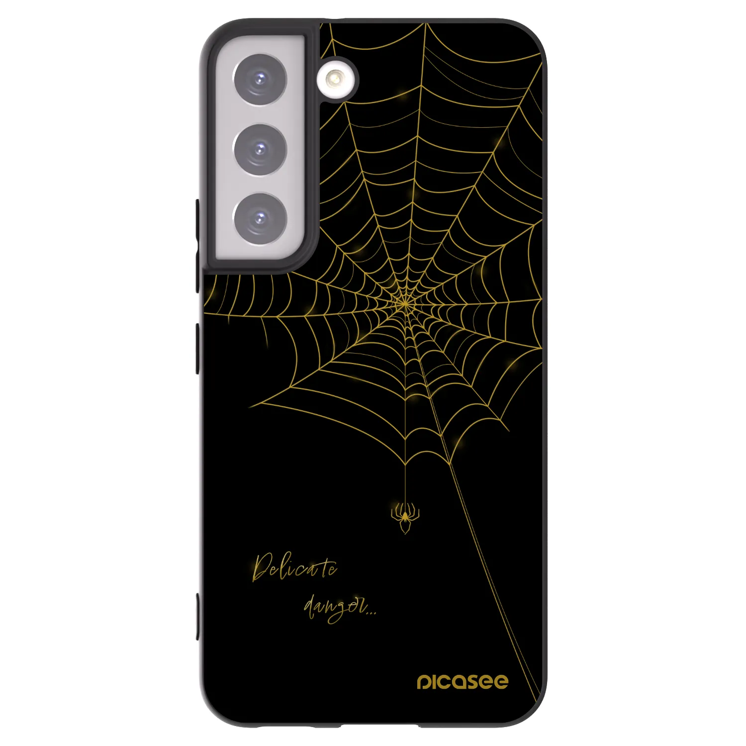 Picasee silikonowe czarne etui na Samsung Galaxy S22 5G - Delicate danger