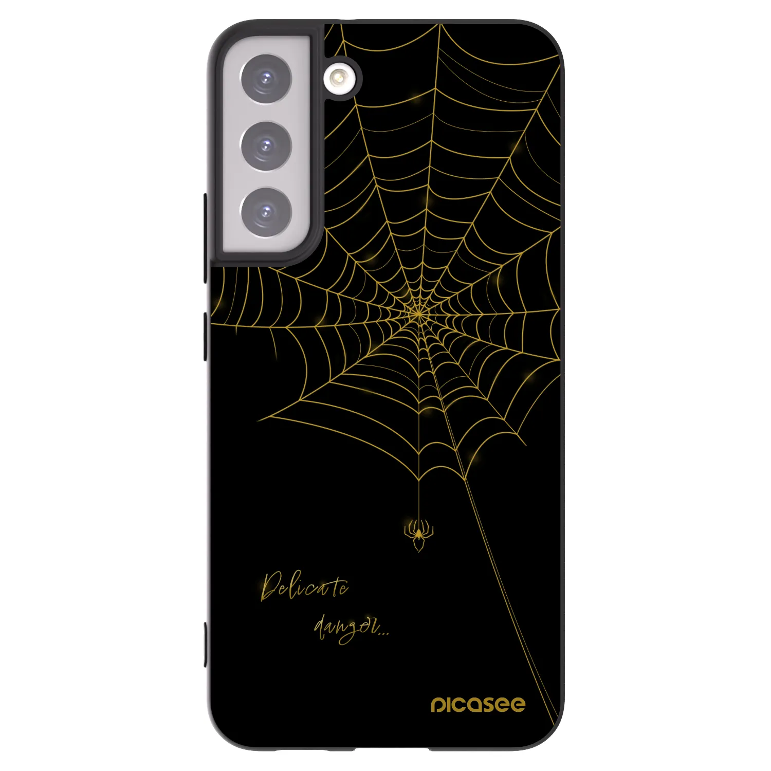 Picasee silikonowe czarne etui na Samsung Galaxy S22+ 5G - Delicate danger