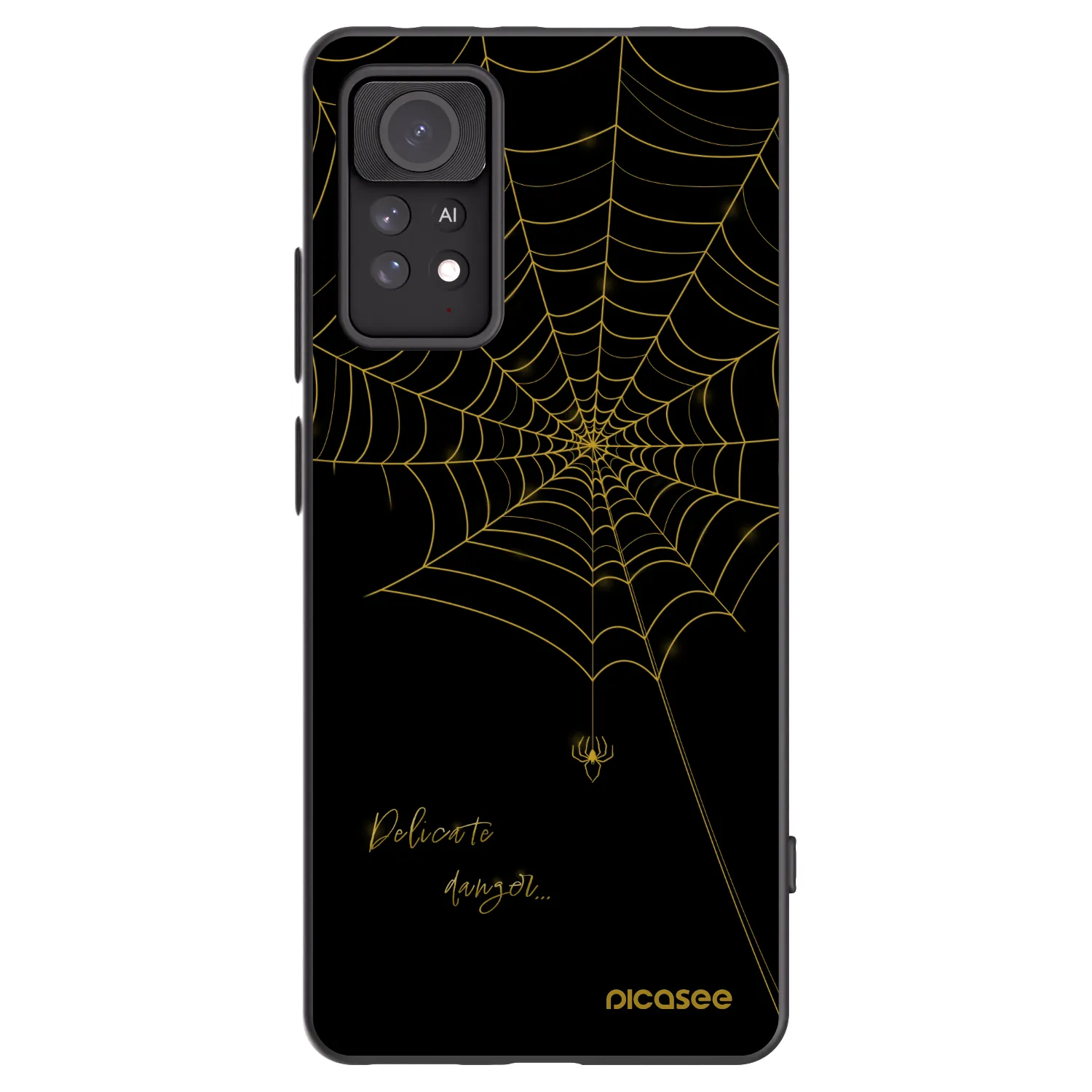 Picasee silikonowe czarne etui na Xiaomi Redmi Note 11 Pro 5G - Delicate danger
