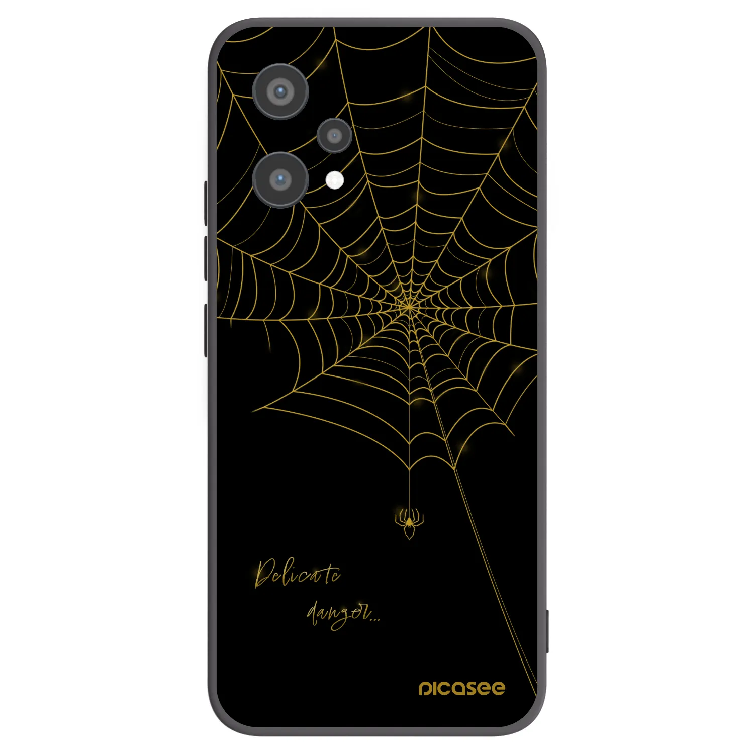 Picasee silikonowe czarne etui na Realme 9 Pro 5G - Delicate danger