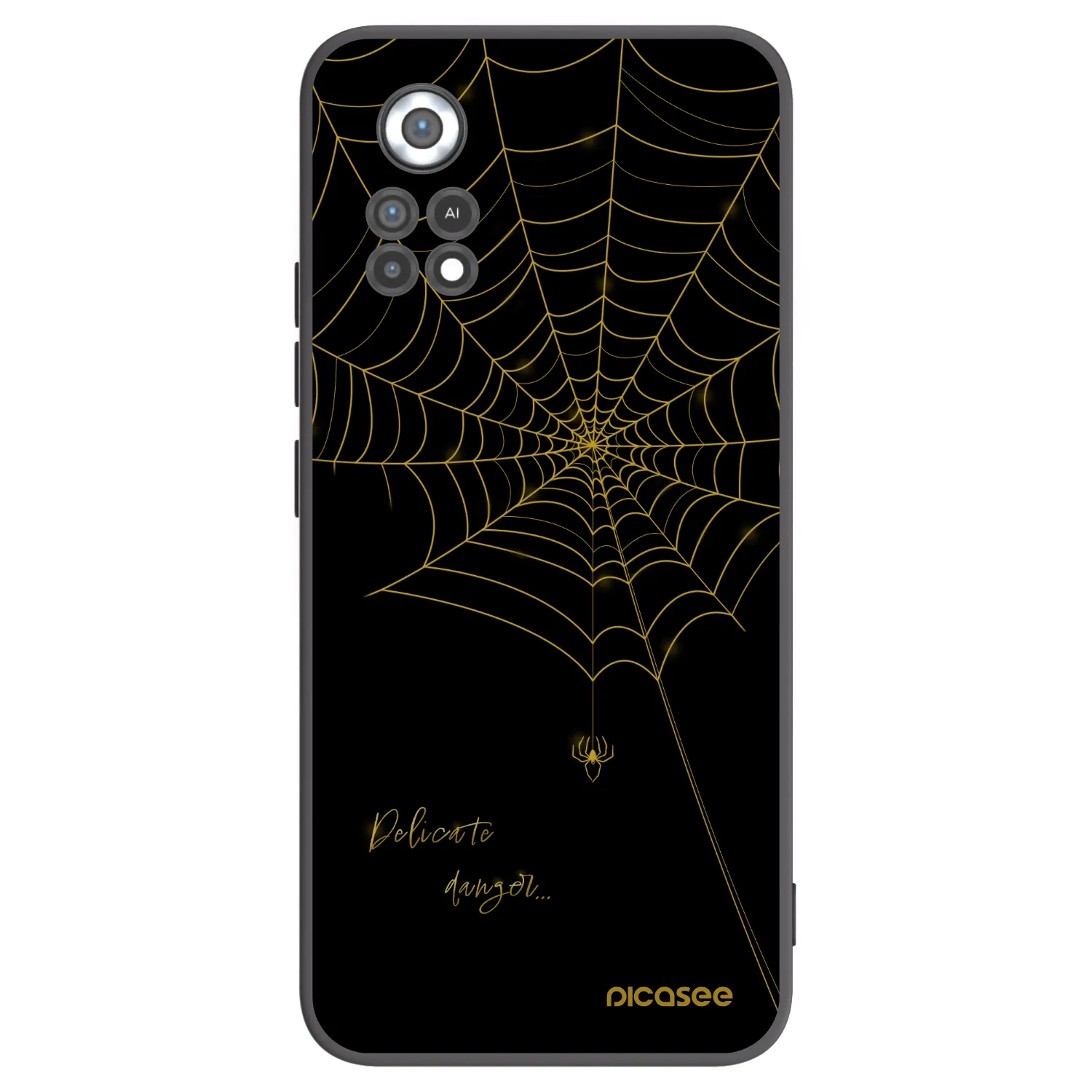 Picasee silikonowe czarne etui na Xiaomi Poco X4 Pro 5G - Delicate danger