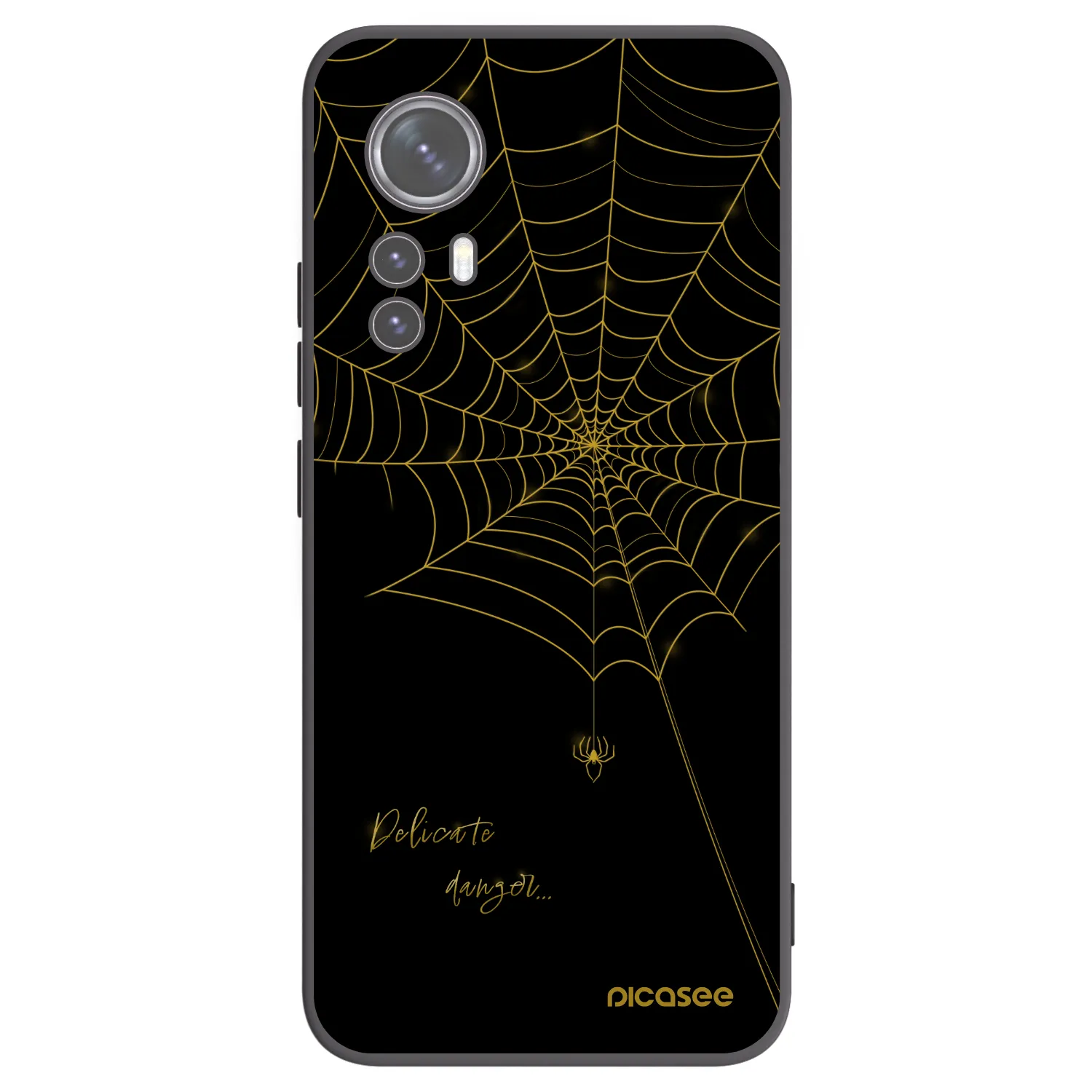 Picasee silikonowe czarne etui na Xiaomi 12 - Delicate danger