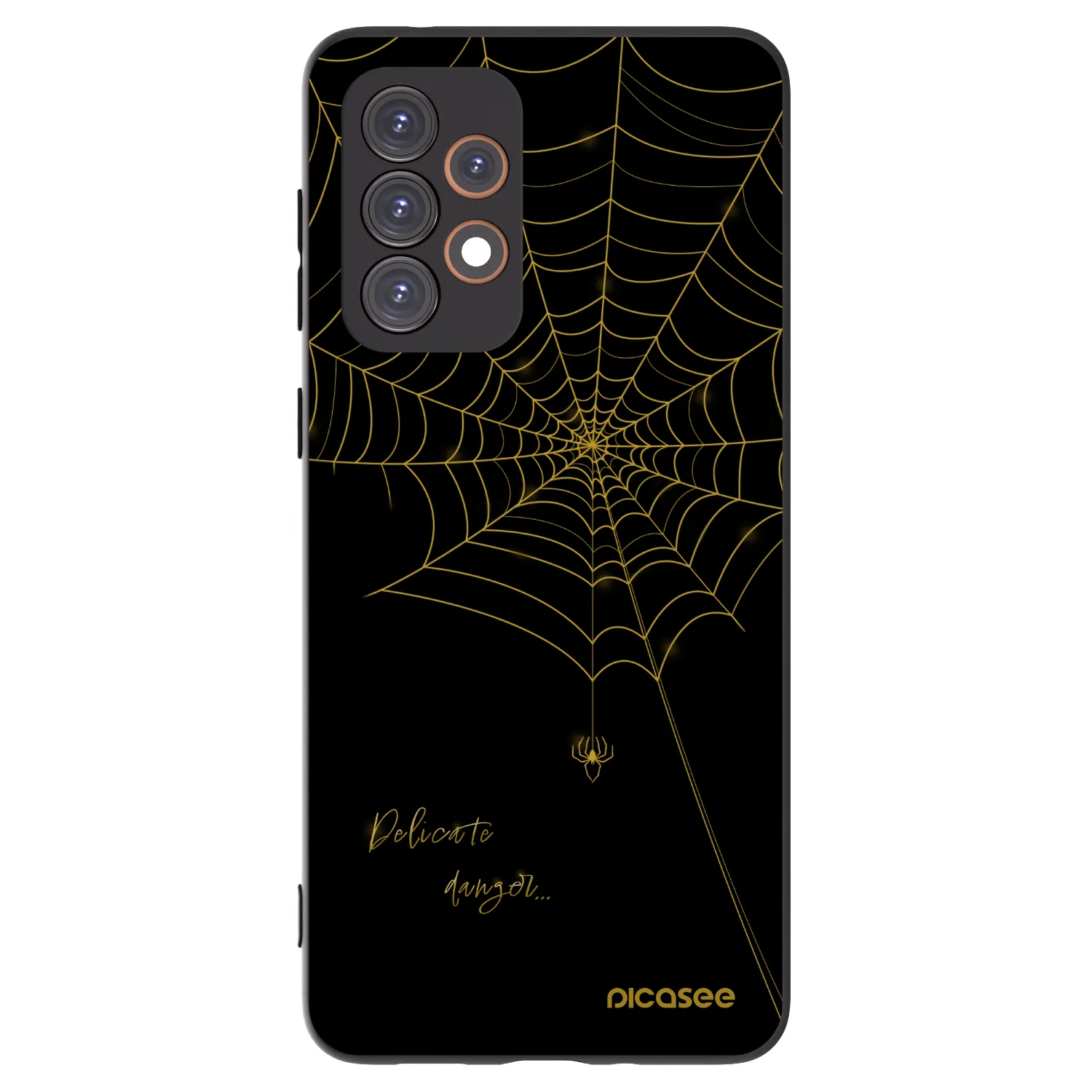 Picasee silikonowe czarne etui na Samsung Galaxy A33 5G A336 - Delicate danger