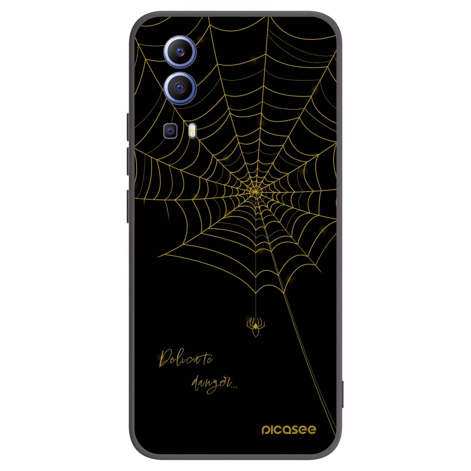 Picasee silikonowe czarne etui na Vivo Y52 5G - Delicate danger
