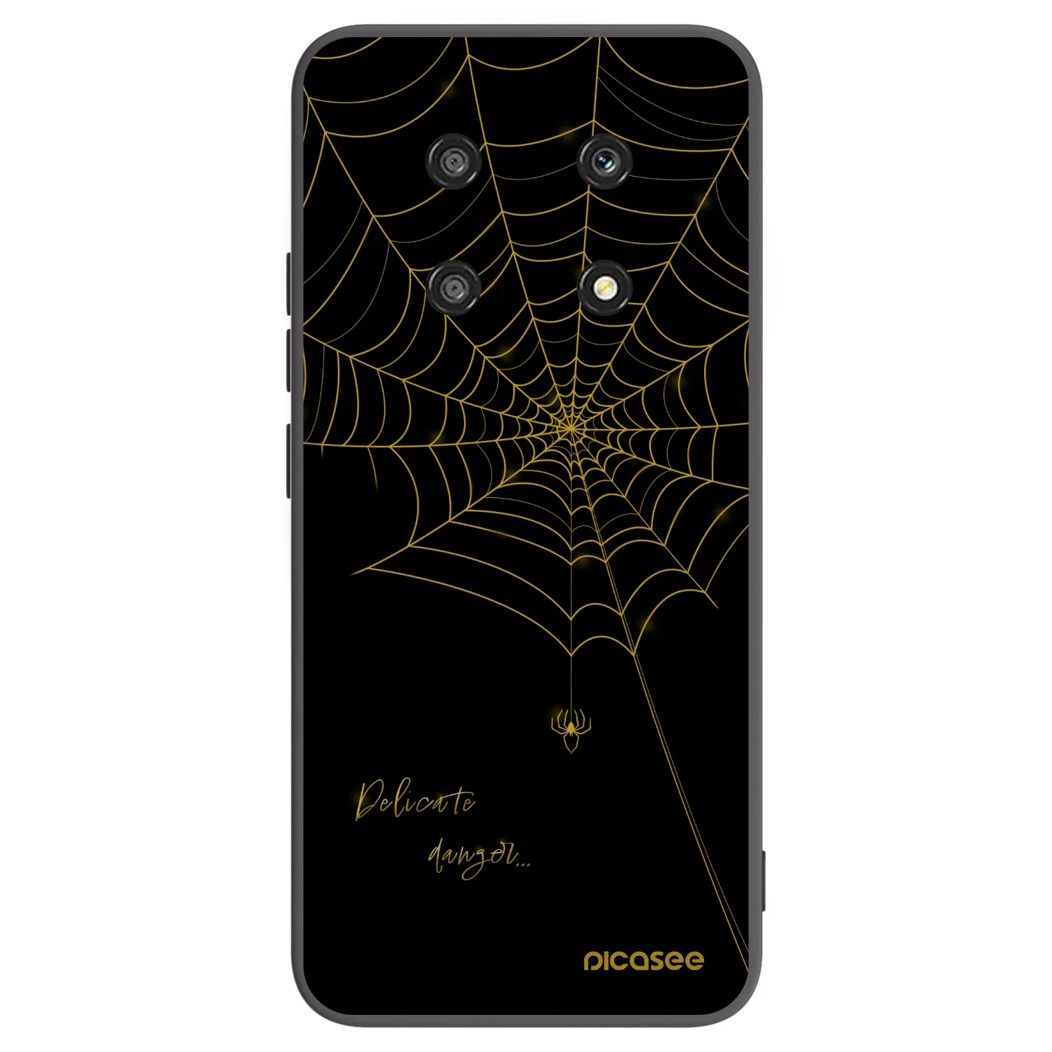Picasee silikonowe czarne etui na Honor Magic4 Lite 5G - Delicate danger