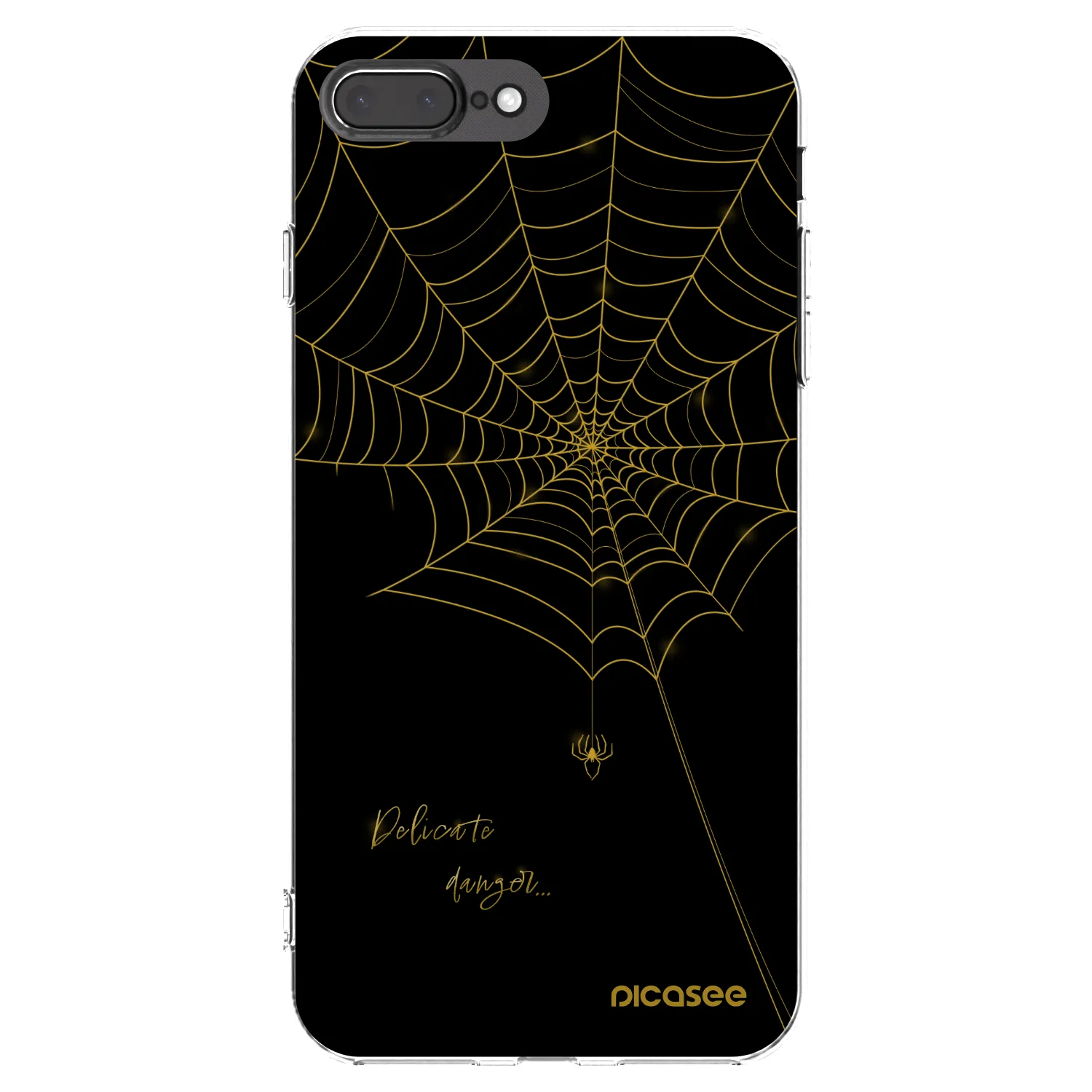Picasee silikonowe przeźroczyste etui na Apple iPhone 8 Plus - Delicate danger